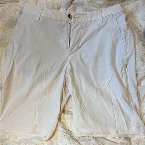 Lululemon Athletica White Flat Front Shorts